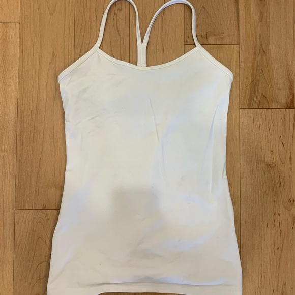 White Lululemon spaghetti strap tank top - Picture 1 of 4